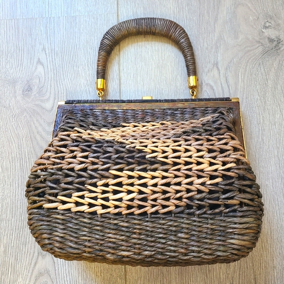 Vintage Roberta Di Camerino woven rattan bag - Picture 8 of 8